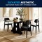 Flash Furniture Verona Commercial Grade Solid Wood Dining Chair w/Curved Oval Backrest in Black XU-CH10367-3-BLK-GG - alternate 4